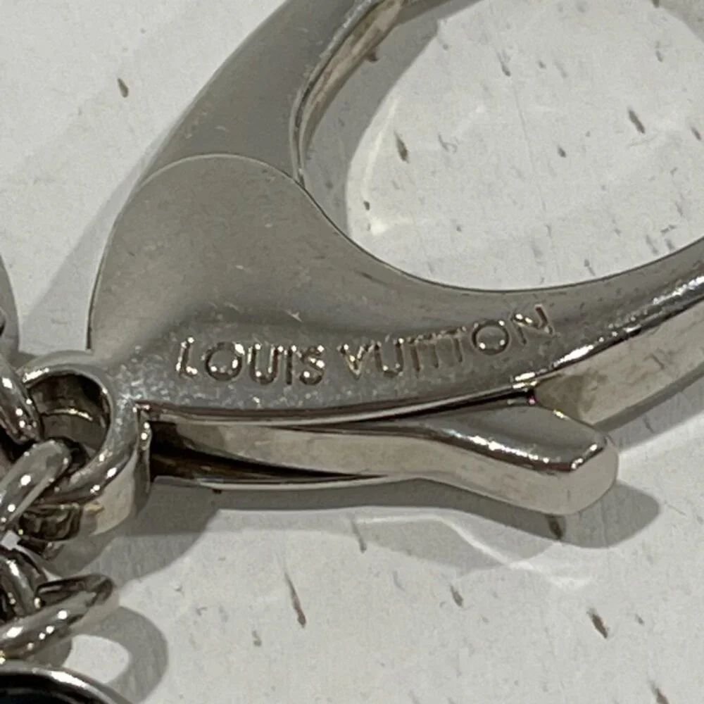 Louis Vuitton Silver/Black Key Chain/Bag Charm (JB1274)